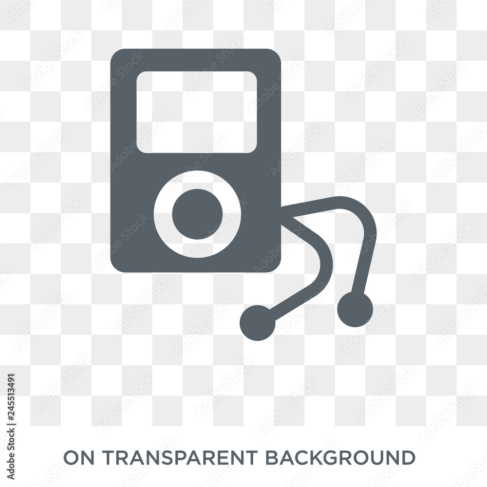 Poster music player icon. music player design concept from collection. simple element vector illustration o