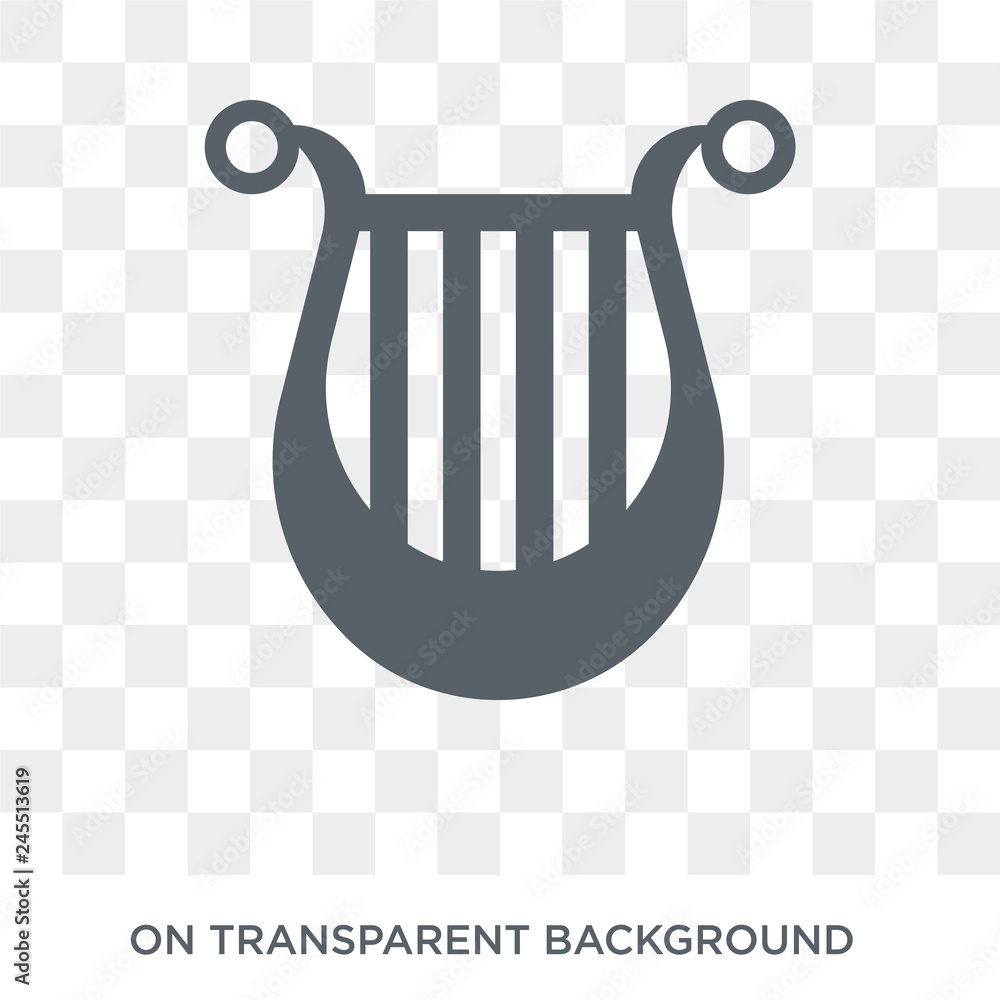 Poster lyre icon. lyre design concept from collection. simple element vector illustration on transparent ba
