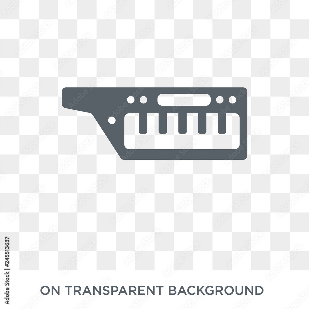 Poster keytar icon. keytar design concept from music collection. simple element vector illustration on tran