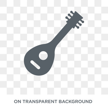 Mandolin icon. Mandolin design concept from Music collection. Simple element vector illustration on transparent background.