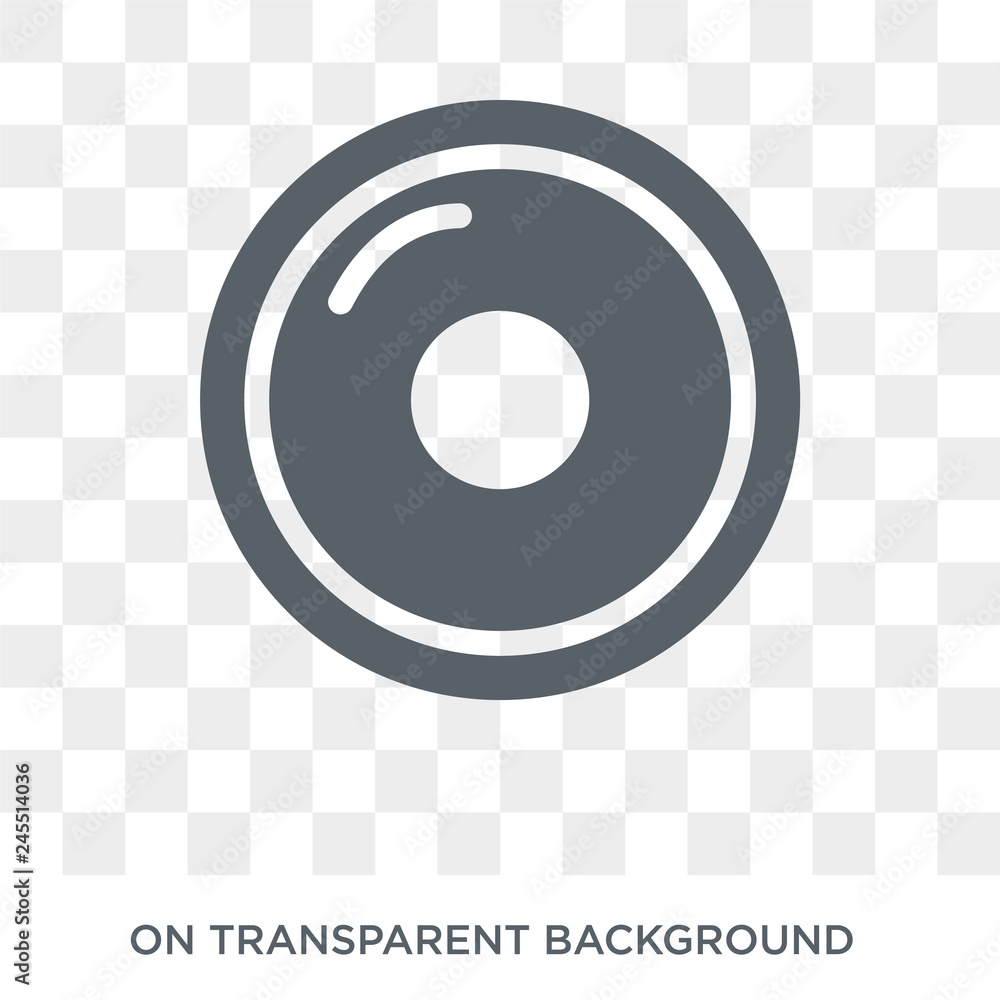 Poster cd icon. cd design concept from music collection. simple element vector illustration on transparent 