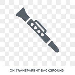 Clarinet icon. Clarinet design concept from Music collection. Simple element vector illustration on transparent background.