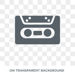 Cassette icon. Cassette design concept from  collection. Simple element vector illustration on transparent background.