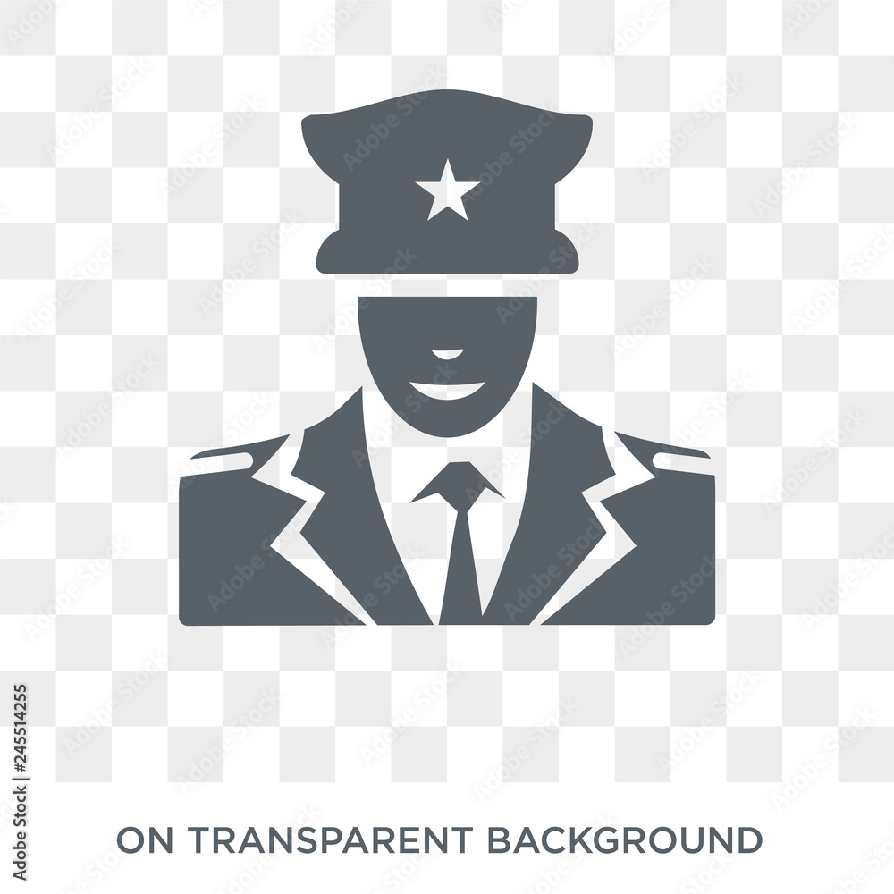 Poster security guard icon. security guard design concept from museum collection. simple element vector ill