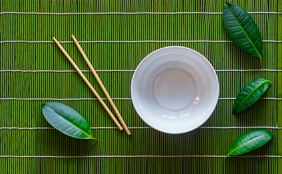  Poke Bowl, Japanese Table Setting,  Green, Table, Tropical, Ceramic,