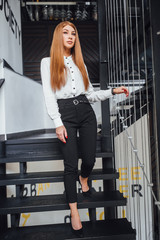 Businesswoman at the cafe