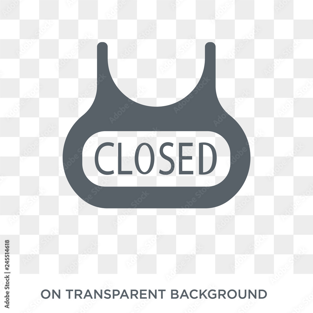 Poster closed sign icon. closed sign design concept from collection. simple element vector illustration on 