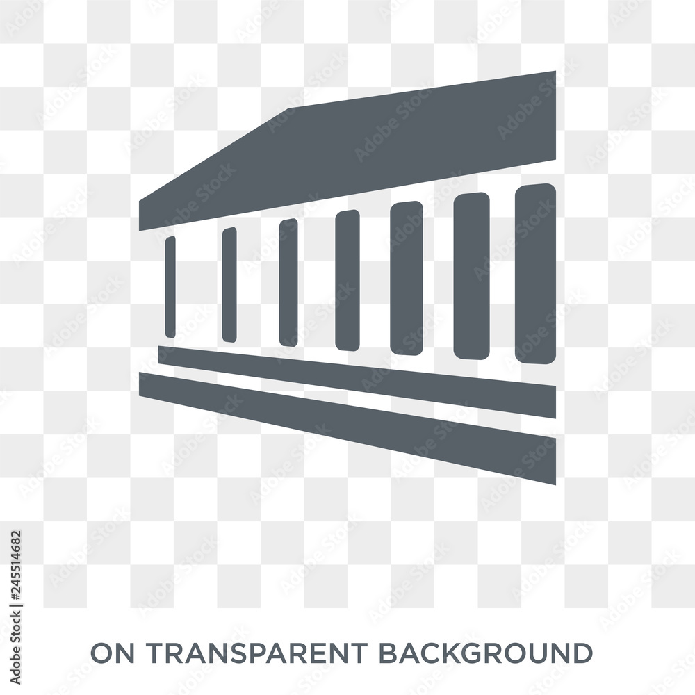 Poster antic architecture icon. antic architecture design concept from museum collection. simple element ve