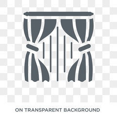 Curtain icon. Curtain design concept from  collection. Simple element vector illustration on transparent background.