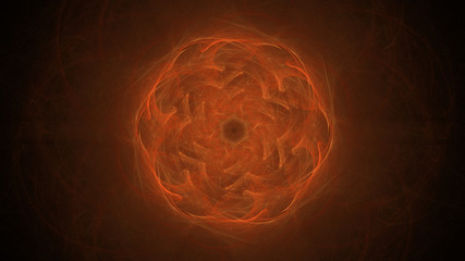 Fantasy chaotic colorful fractal pattern. Abstract fractal shapes. 3D rendering illustration background or wallpaper