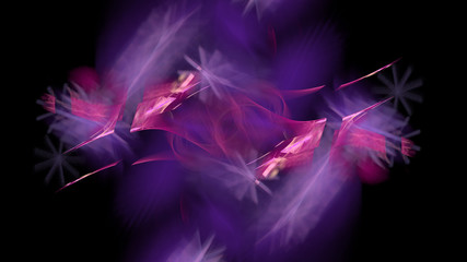 Fantasy chaotic colorful fractal pattern. Abstract fractal shapes. 3D rendering illustration background or wallpaper