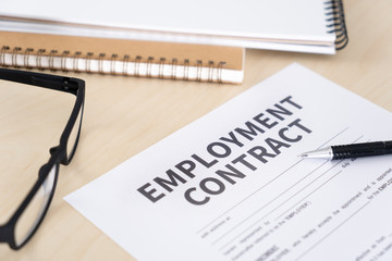 Employment contract signing job deal Recruitment concept