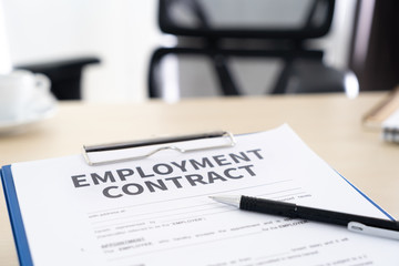 Employment contract signing job deal Recruitment concept