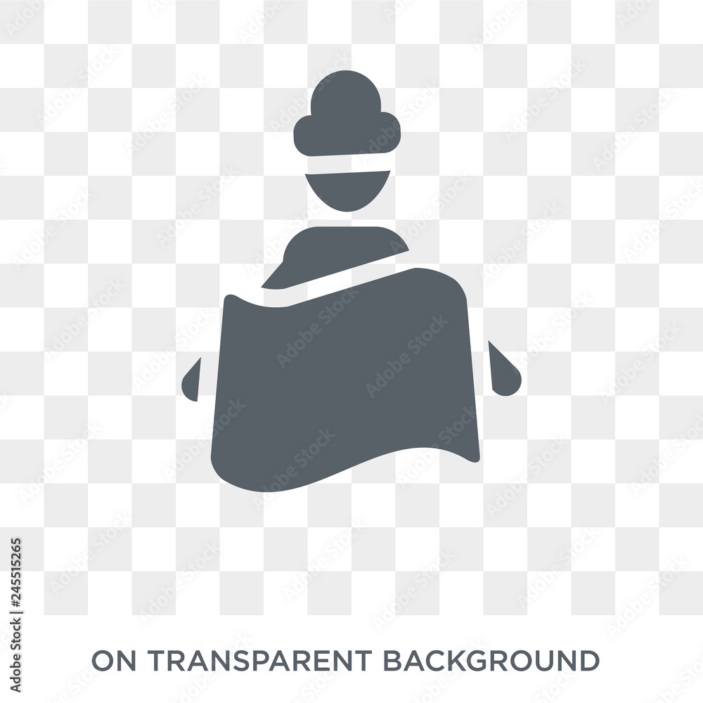 Poster touristic map icon. trendy flat vector touristic map icon on transparent background from maps and lo
