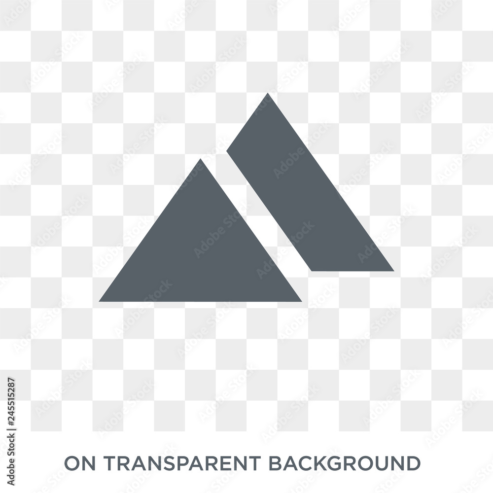 Poster terrain icon. trendy flat vector terrain icon on transparent background from maps and locations coll