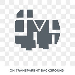 Thematic Map icon. Trendy flat vector Thematic Map icon on transparent background from Maps and Locations collection. High quality filled Thematic Map symbol use for web and mobile