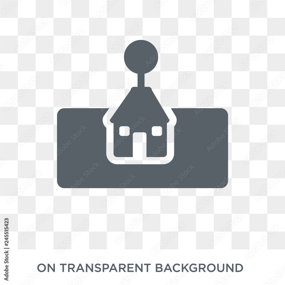 Aufkleber property location icon. trendy flat vector property location icon on transparent background from map