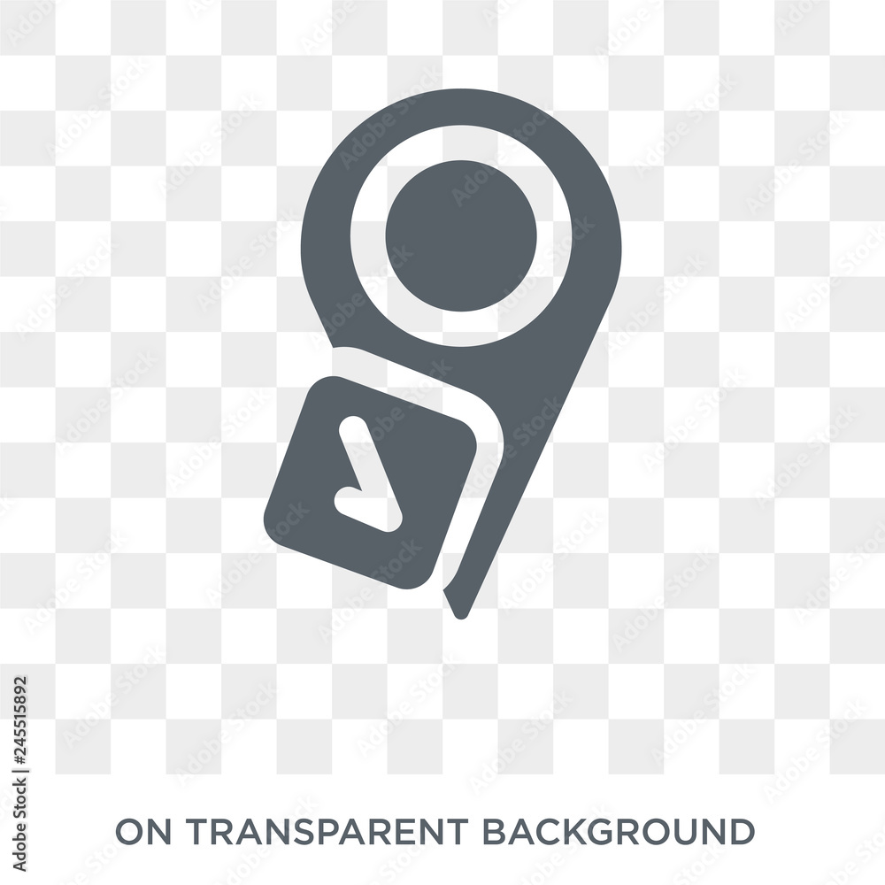 Poster destination done icon. trendy flat vector destination done icon on transparent background from maps 