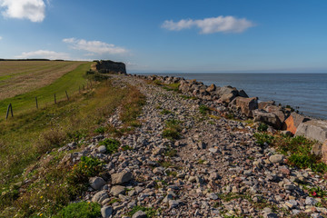 Lilstock Beach in Somerset, England, UK - looking over the Bristol Channel