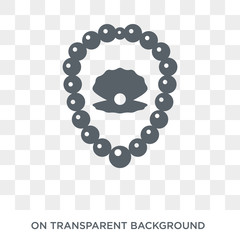 Pearl icon. Trendy flat vector Pearl icon on transparent background from Luxury collection. High quality filled Pearl symbol use for web and mobile