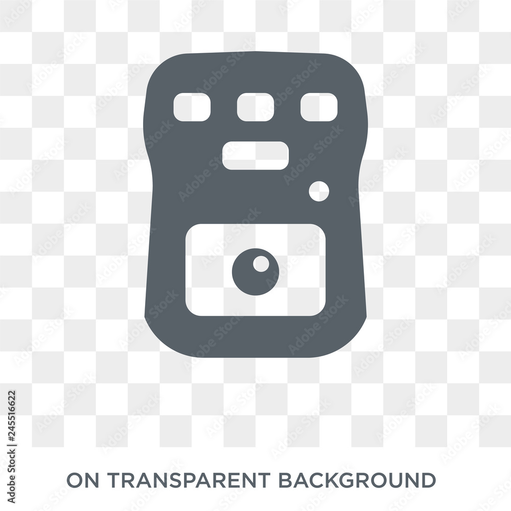 Poster recorder icon. trendy flat vector recorder icon on transparent background from law and justice colle