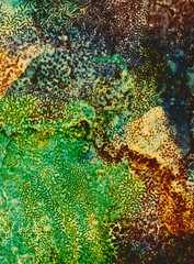 Fractal design texture wallpaper green pink yellow