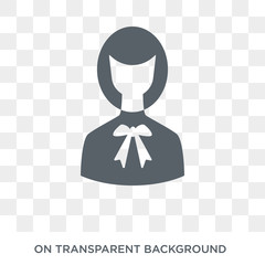 Obraz premium attorney icon. Trendy flat vector attorney icon on transparent background from law and justice collection. High quality filled attorney symbol use for web and mobile