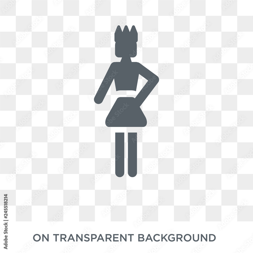 Poster Self Confidence icon. Trendy flat vector Self Confidence icon on transparent background from Ladies collection. High quality filled Self Confidence symbol use for web and mobile