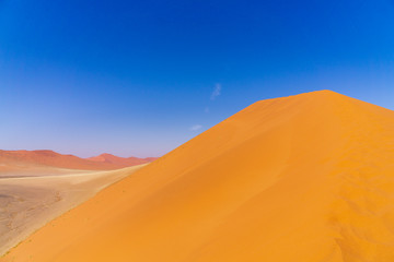 Plakat African landscape beautiful sunset dunes and nature of Namib desert Sossusvlei Namibia