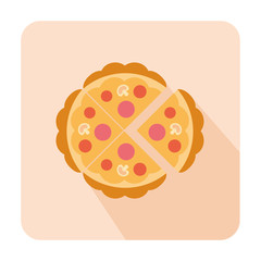 vector pizza icon. flat pizza logo