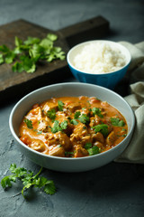 Chicken curry with fresh cilantro