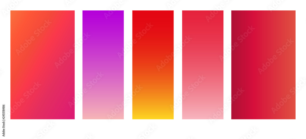 Poster set of soft colors for the background.modern screen vector design for app. soft color abstract gradi
