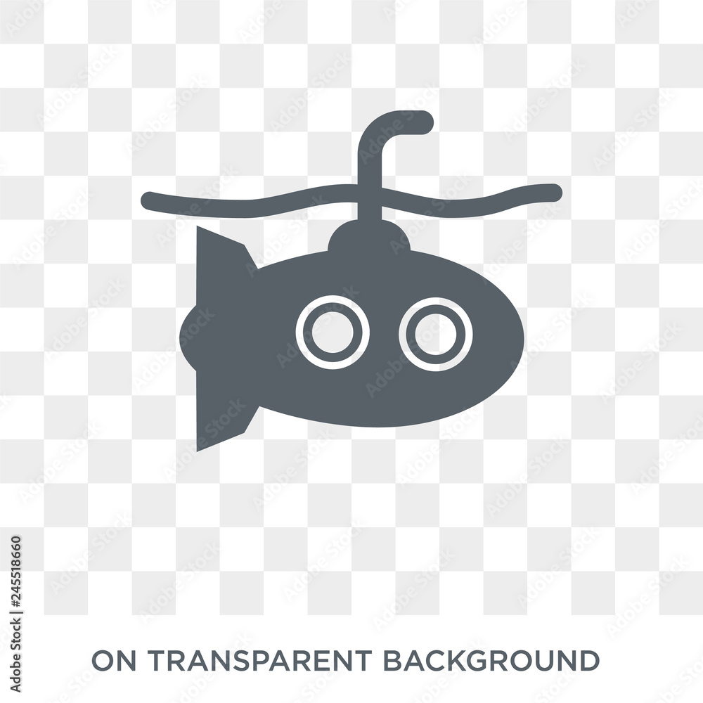 Poster submarine icon. submarine design concept from army collection. simple element vector illustration on