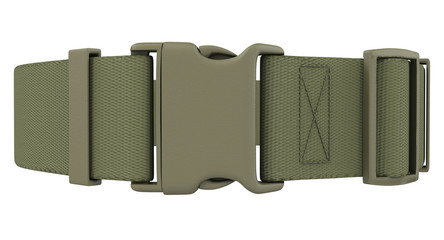 military belt on an isolated white background. 3d illustration
