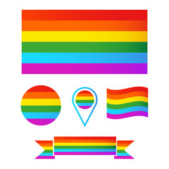 rainbow flag vector image