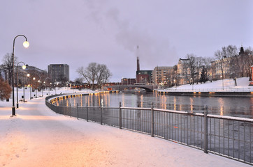 Tampere at  twilight