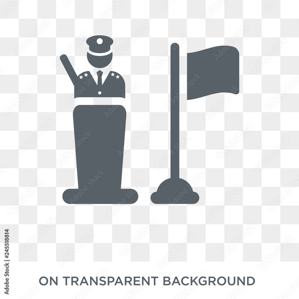 Poster pledge icon. pledge design concept from army collection. simple element vector illustration on trans