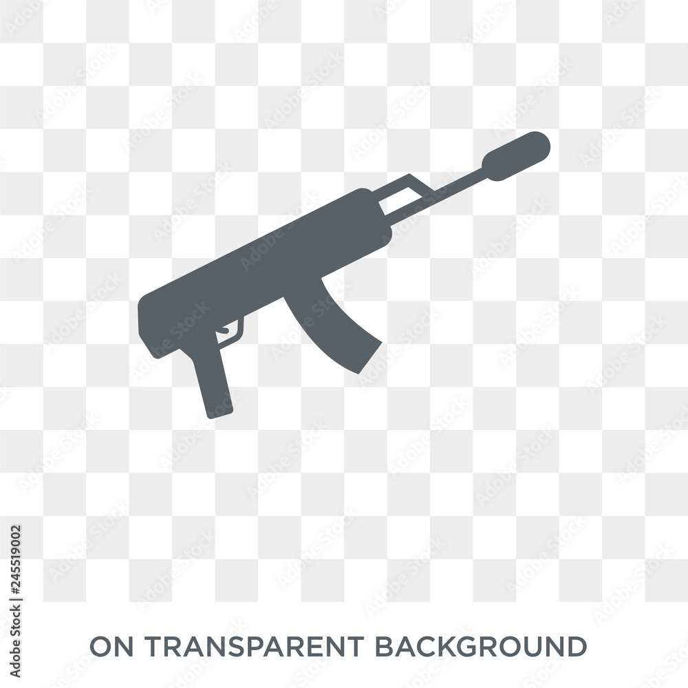 Poster kalashnikov icon. kalashnikov design concept from army collection. simple element vector illustratio