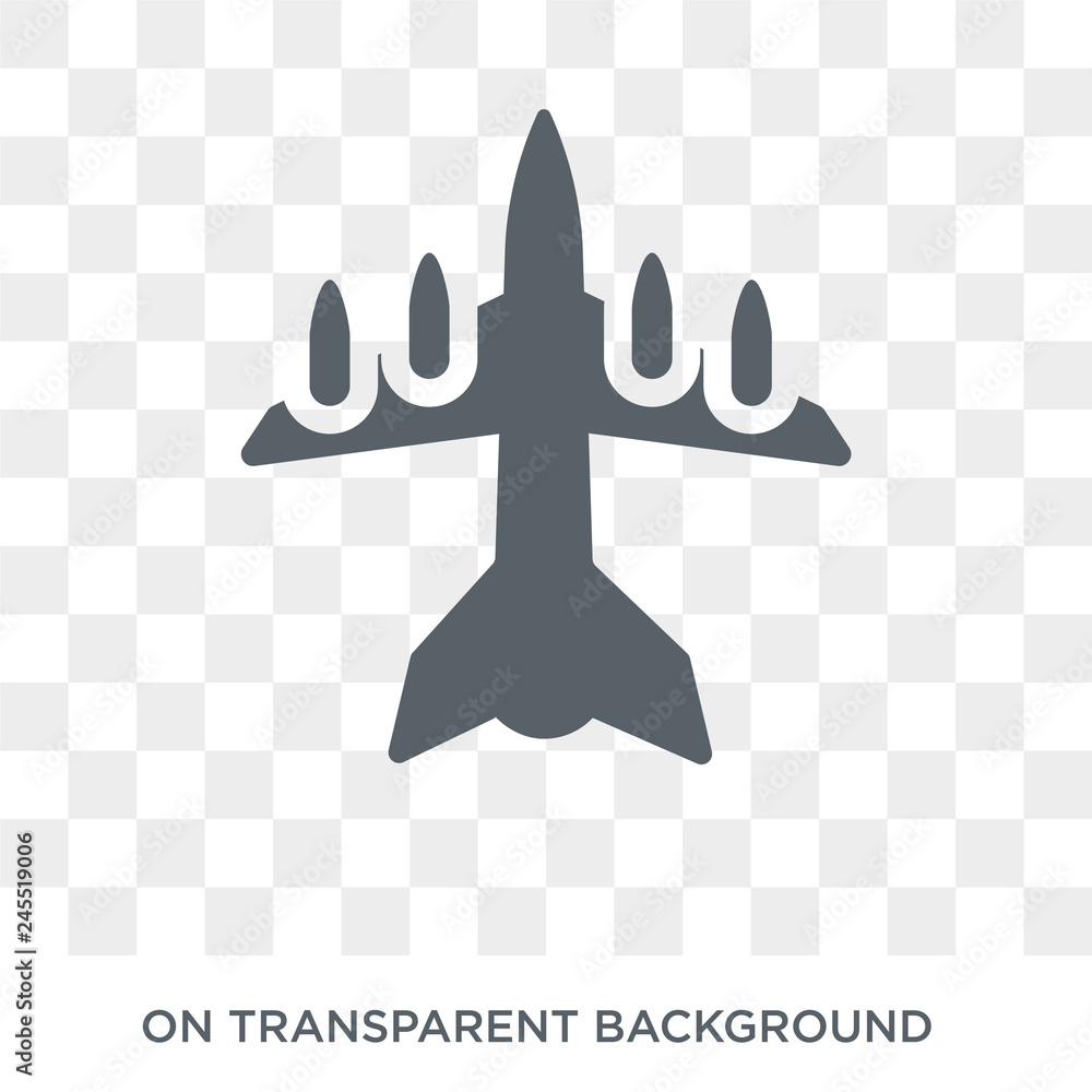 Poster jet icon. jet design concept from army collection. simple element vector illustration on transparent