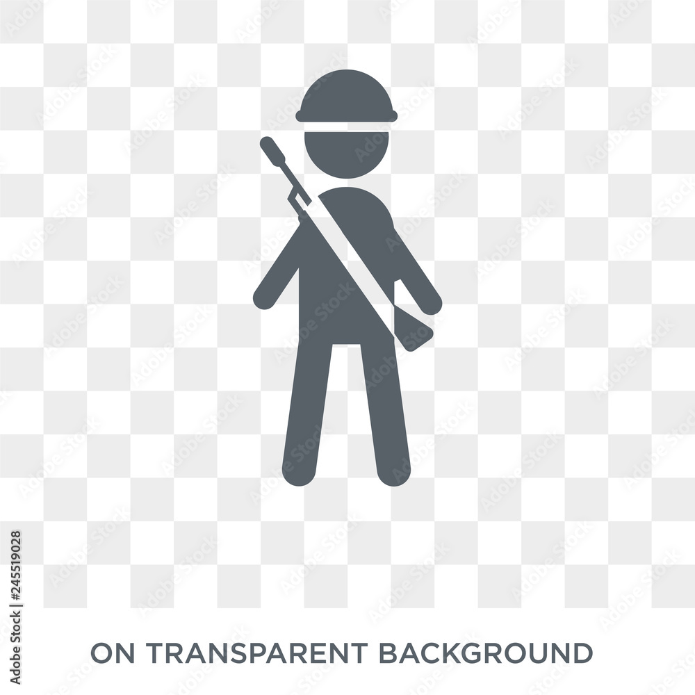 Poster infantry icon. infantry design concept from army collection. simple element vector illustration on t