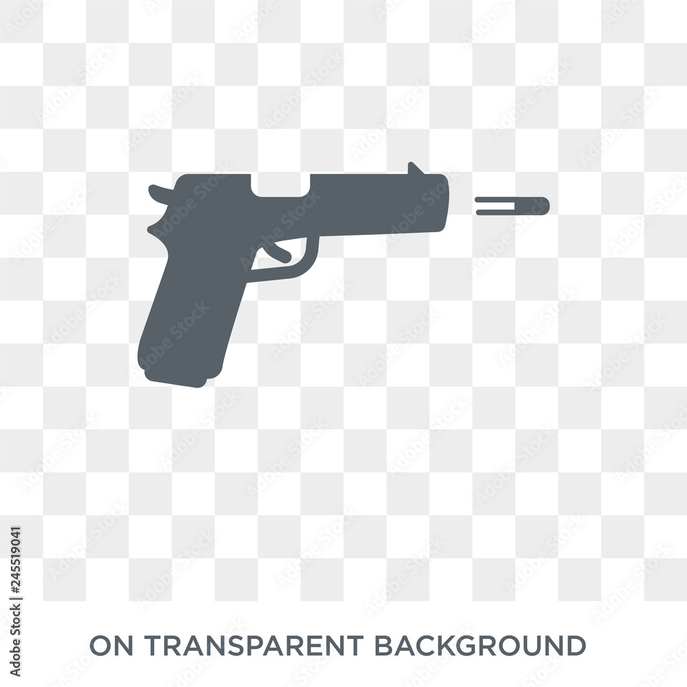 Poster gun shooting icon. gun shooting design concept from army collection. simple element vector illustrat