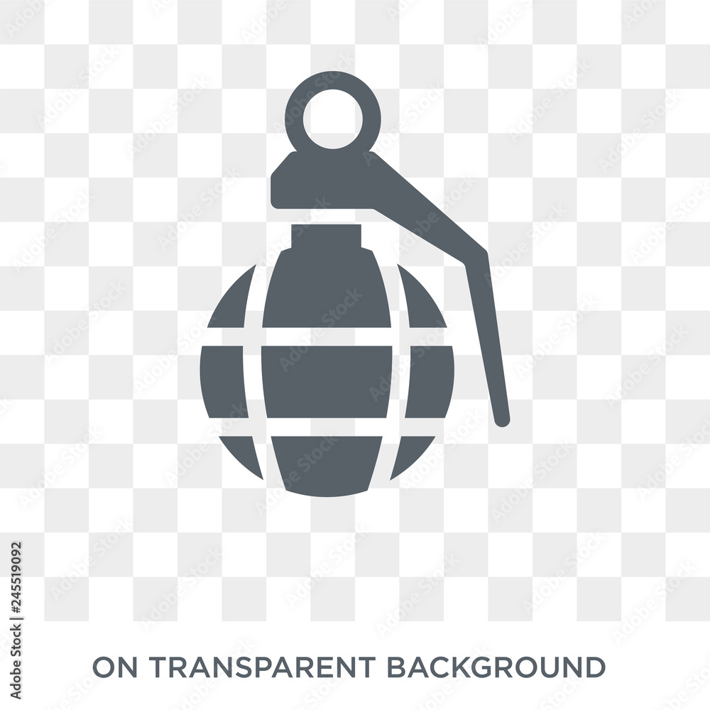 Poster grenade icon. grenade design concept from army collection. simple element vector illustration on tra