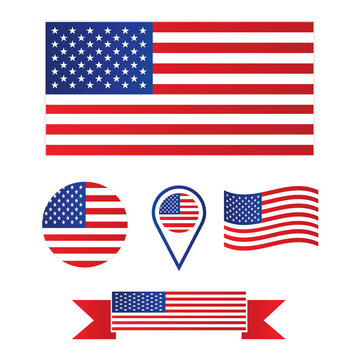 vector image US flag