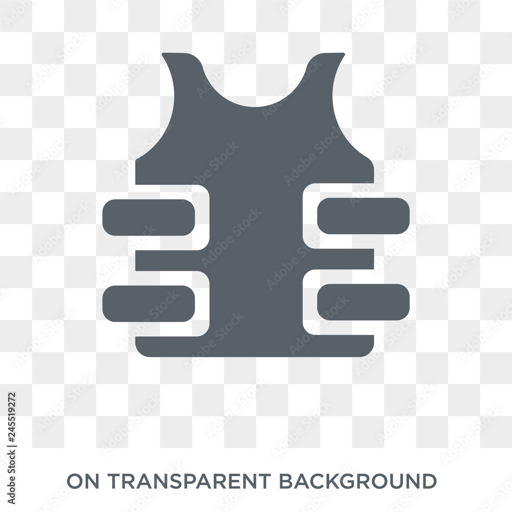 Poster bulletproof vest icon. bulletproof vest design concept from army collection. simple element vector i