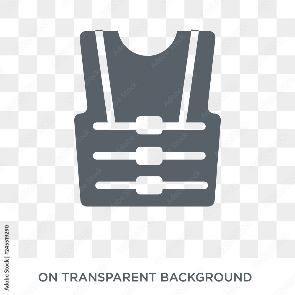 Aufkleber bulletproof icon. bulletproof design concept from army collection. simple element vector illustratio