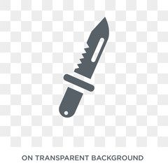 combat knife icon. combat knife design concept from Army collection. Simple element vector illustration on transparent background.