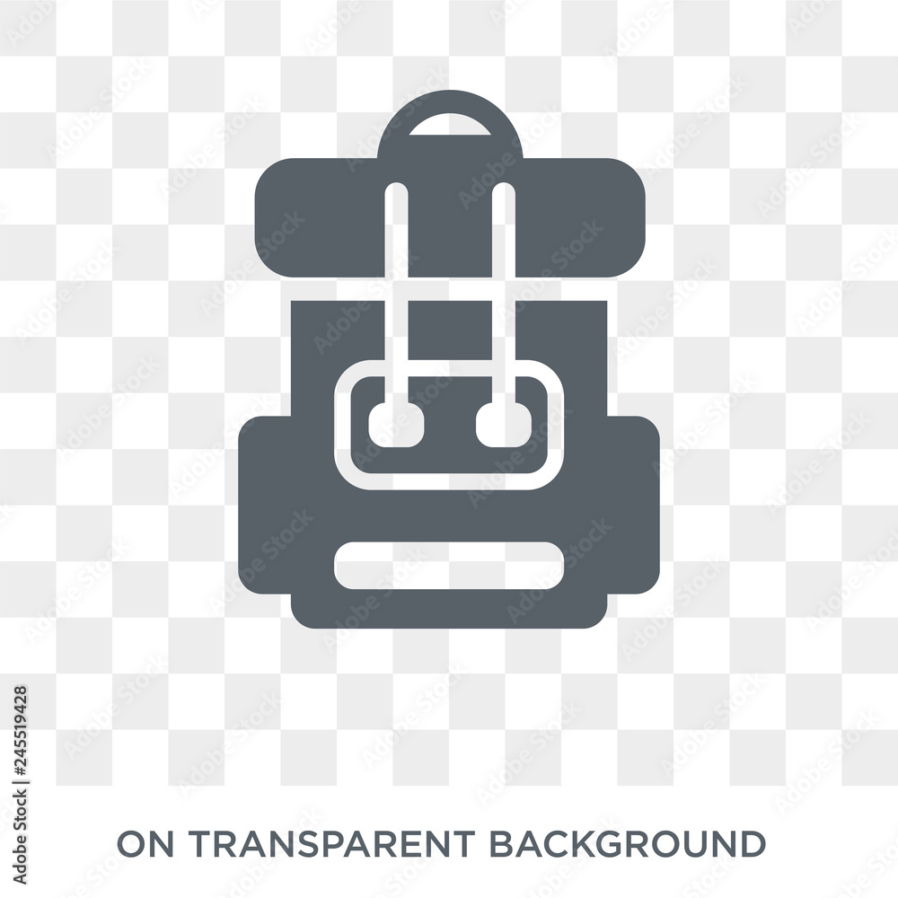 Poster army backpack icon. army backpack design concept from army collection. simple element vector illustr