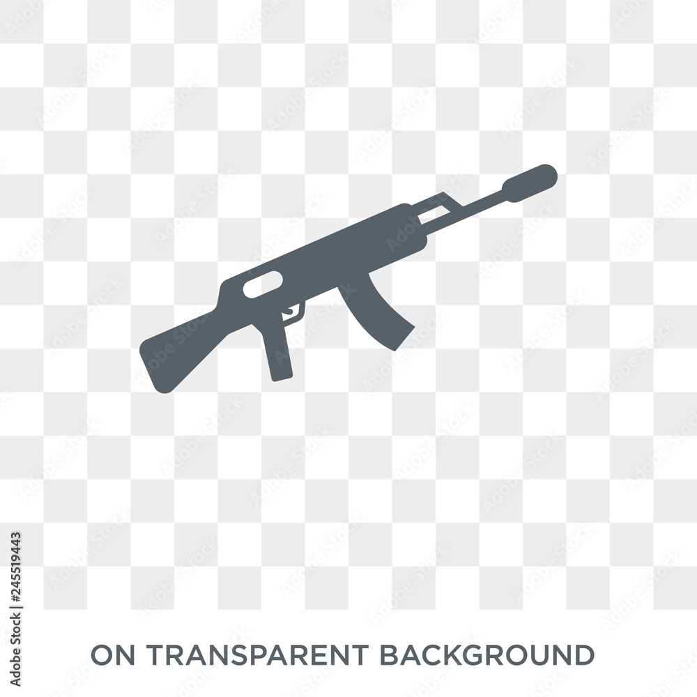 Poster ak 47 icon. ak 47 design concept from army collection. simple element vector illustration on transpa
