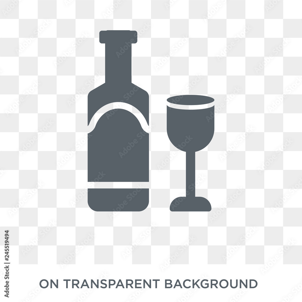 Poster wine bottle icon. wine bottle design concept from collection. simple element vector illustration on 