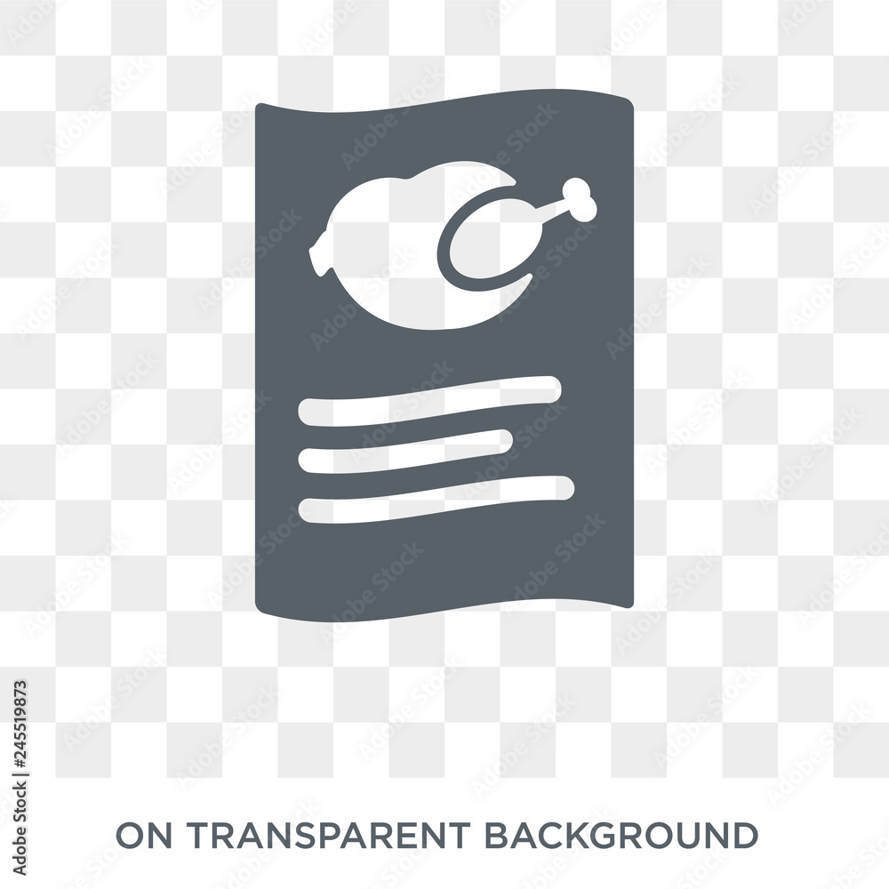 Poster recipe icon. recipe design concept from collection. simple element vector illustration on transparen